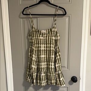 Urban Green and White Tie-Dye Dress